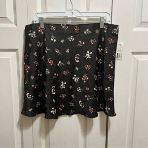 NWT No Boundaries Black Floral Skirt
